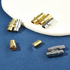 8 Sets 2 Colors Brass Locking Tube Magnetic Clasps&nbsp;KK-FS0001-61