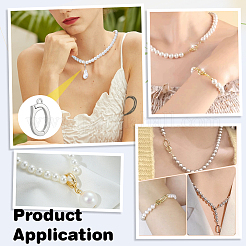 2Pcs Sterling Silver Fold Over Clasps&nbsp;STER-NB0001-40B