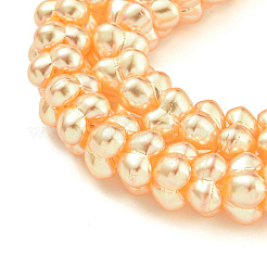 Transparent Spray Painted Glass Beads Strands&nbsp;GLAA-P066-01D