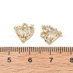 Brass Micro Pave Cubic Zirconia Pendants&nbsp;KK-A259-17G-01