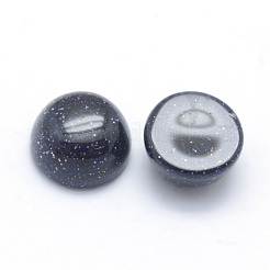 Synthetic Blue Goldstone Cabochons&nbsp;G-P393-R22-6mm