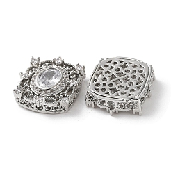 Brass Micro Pave Cubic Zirconia Beads&nbsp;KK-G491-36P-04