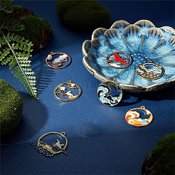 Eco-Friendly Alloy Pendants&nbsp;RESI-SC0001-49LG-RS