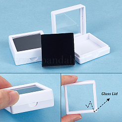 Square Plastic Loose Diamond Gemstone Storage Boxes&nbsp;CON-WH0095-25A