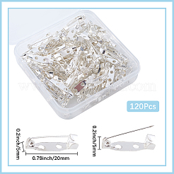 120Pcs Iron Brooch Findings&nbsp;IFIN-SP0001-38S