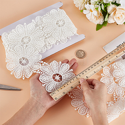 4 Yards Flower Polyester Embroidery Lace Ribbon&nbsp;OCOR-MA0001-41A