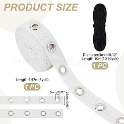 5 Yards Cotton Ribbons with Eyelet Rings&nbsp;OCOR-GA0001-77C