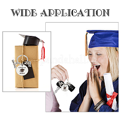 9Pcs 9 Style Graduation Theme 201 Stainless Steel Keychain Clasps&nbsp;KEYC-PH0001-52