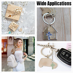 16Pcs 8 Styles Gemstone Cross Keychain&nbsp;KEYC-GO00016