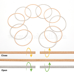 32Pcs 2 Colors Guitar String Coil Bracelet&nbsp;BJEW-BC0001-01