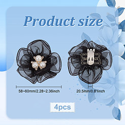 4Pcs Polyester Tulle Shoe Decorations&nbsp;AJEW-FG0003-31