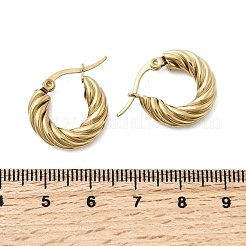 304 Stainless Steel Twist Ring Hoop Earrings&nbsp;EJEW-Z146-01G-01