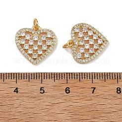 SHEGRACE Brass Micro Pave Clear Cubic Zirconia Pendants&nbsp;XGRQ2C533-412G