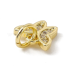 Brass Micro Pave Cubic Zirconia Charms&nbsp;ZIRC-F132-16G