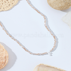 1Pc Glass Rondelle Beaded Necklaces&nbsp;NJEW-LP0007-23F