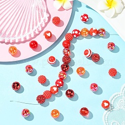 100Pcs 13 Styles Opaque Acrylic Beads&nbsp;SACR-CJ0001-83
