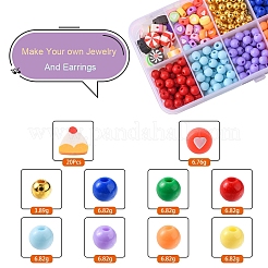 600Pcs 10 Colors Round Imitation Gemstone Acrylic Beads&nbsp;OACR-YW0001-93