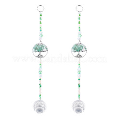 Glass Teardrop Window Hanging Suncatchers&nbsp;HJEW-TADJ0004