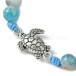 Natural Dyed White Jade Braided Bead Bracelets&nbsp;BJEW-JB09856-02