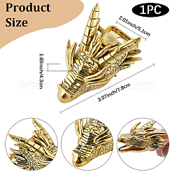 1Pc Dragon Head Shape Alloy Note Clips&nbsp;AJEW-CP0011-71B