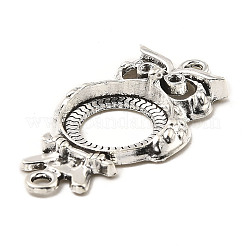 Tibetan Style Alloy Cabochon Connector Settings&nbsp;FIND-E041-15AS