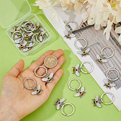 20Pcs Alloy Enamel Bees Keychain&nbsp;KEYC-FH00099