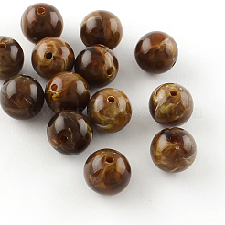 Acrylic Imitation Gemstone Beads&nbsp;X-OACR-R029-10mm-M