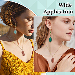 8Pcs 8 Styles Opalite & Synthetic Malachite & Turquoise & Goldstone&nbsp;G-PH0003-45