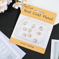 10Pcs Brass Spring Gate Rings&nbsp;KK-BBC0015-85