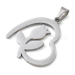 304 Stainless Steel Pendants&nbsp;STAS-I327-03P