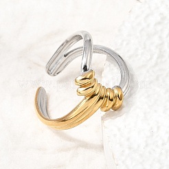 304 Stainless Steel Cuff Open Rings for Women&nbsp;SA-CBA82C8-09GP
