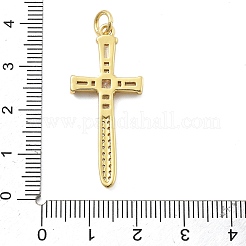 Real 18K Gold Plated Brass Micro Pave Cubic Zirconia Pendants&nbsp;KK-L209-101G-01