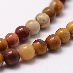 Natural Mookaite Round Bead Strands&nbsp;G-G735-18-8mm