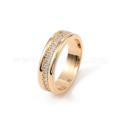 Brass Micro Pave Cubic Zirconia Finger Rings&nbsp;CU-CBA8D1E-03G