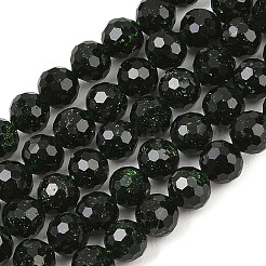 Synthetic Green Goldstone Beads Strands&nbsp;GG-CBA199E-F03-6mm
