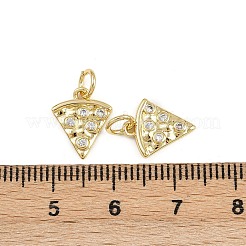 Brass Micro Pave Clear Cubic Zirconia Charms&nbsp;KK-A269-35G