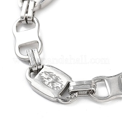 Anti-Tarnish 201 Stainless Steel Oval Link Chain Necklace & Bracelets Set&nbsp;SJEW-G083-02P