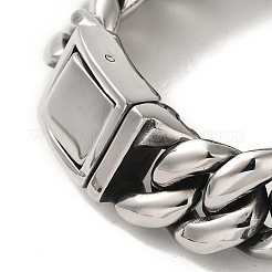 304 Stainless Steel Cuban Link Chain Bracelets for Men&nbsp;BJEW-Q341-16AS
