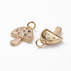 Brass Micro Pave Colorful Cubic Zirconia Pendants&nbsp;KK-C100-09G