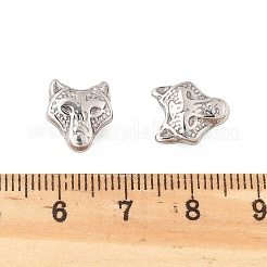 304 Stainless Steel Wolf Clip-on Earrings&nbsp;EJEW-B116-02P