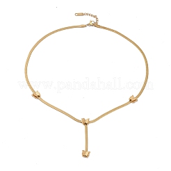 Ion Plating(IP) 304 Stainless Steel Snake Chain Necklaces&nbsp;NJEW-G081-13G