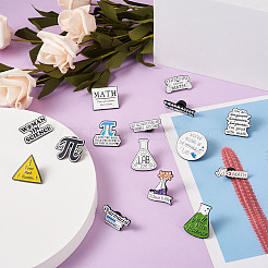 12pcs 12 style Mathematical Formula Enamel Pin&nbsp;JEWB-CD0001-03