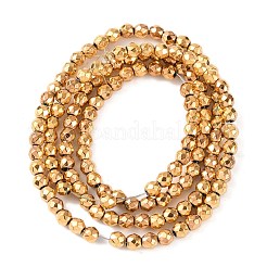 Electroplated Synthetic Non-magnetic Hematite Beads Strands&nbsp;LS-G-H027-B01-02