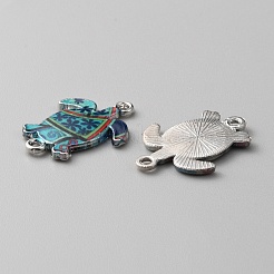 Zinc Alloy Enamel Connector Charms&nbsp;FIND-WH0136-19J