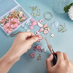 DIY Pink Drop Earring Making Kits&nbsp;DIY-SZ0008-71