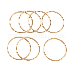 7Pcs PVD Vacuum Plating 304 Stainless Steel Bangles Set for Women&nbsp;BJEW-A011-09D-G