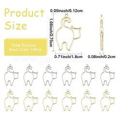 20Pcs 2 Colors Alloy Open Back Bezel Pendants&nbsp;FIND-FS0005-14