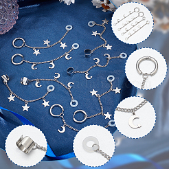 8Pcs 4 Styles Stainless Steel Cuff Earrings&nbsp;EJEW-BM0001-01