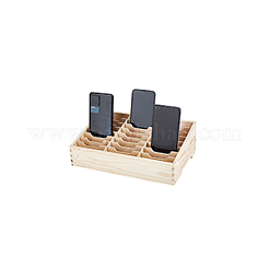 24-Grid Wooden Cell Phone Storage Box&nbsp;AJEW-WH0567-35B
