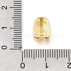 26Pcs 26 Styles Brass Micro Pave Clear Cubic Zirconia Initial Spacer Bars&nbsp;KK-E802-34G